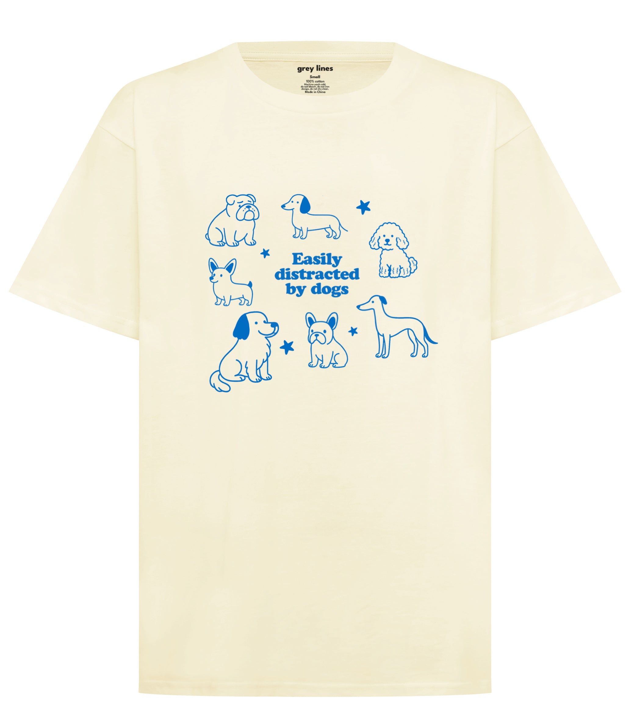 Easily Distracted By Dogs Oversized Tee