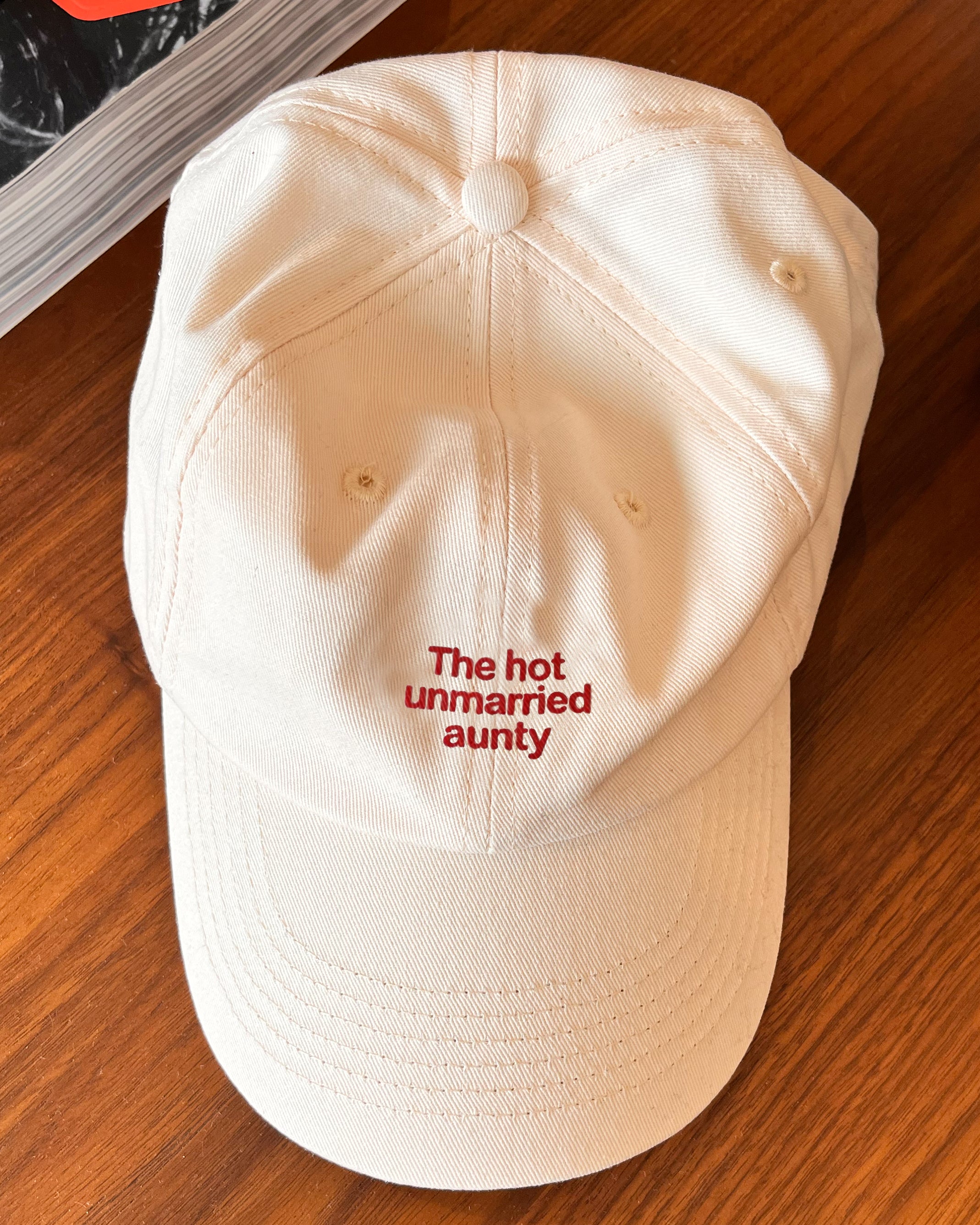 PRE-ORDER: The Hot Unmarried Aunty Cotton Hat (Shipping in 2-3 weeks)