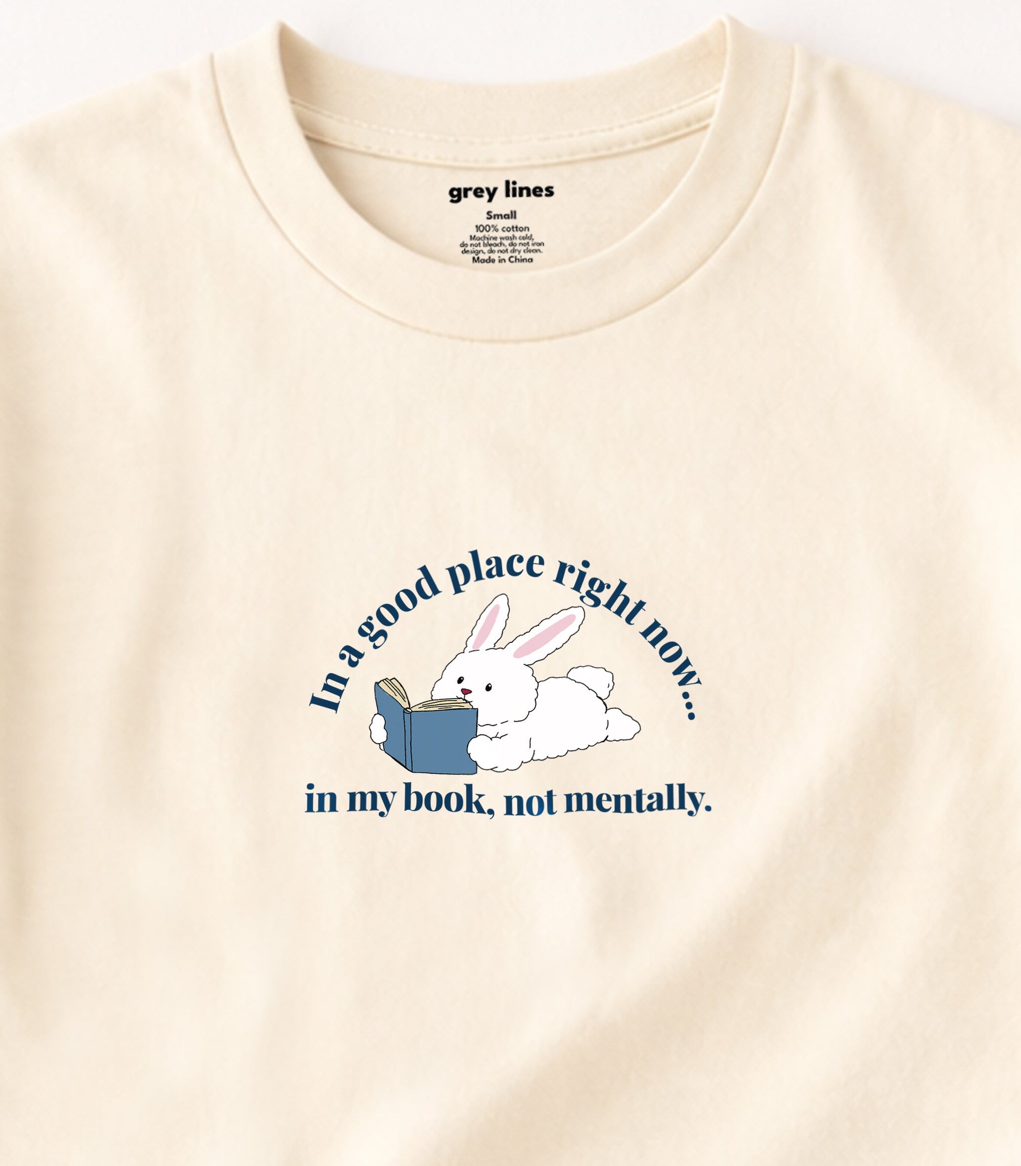 In A Good Place Right Now.. In My Book, Not Mentally Oversized Tee
