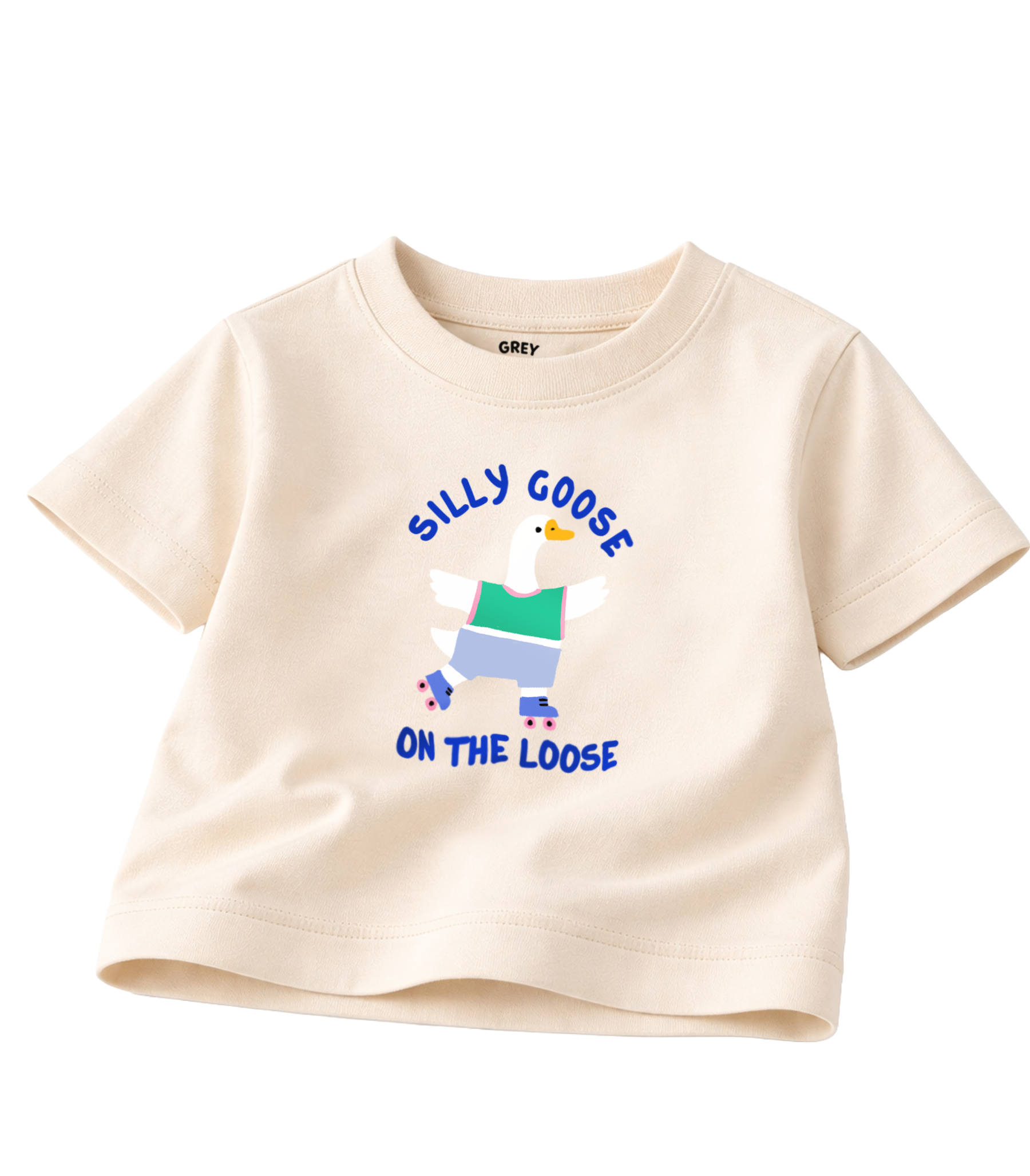 Silly Goose On The Loose Kids Tee (Natural Colour)
