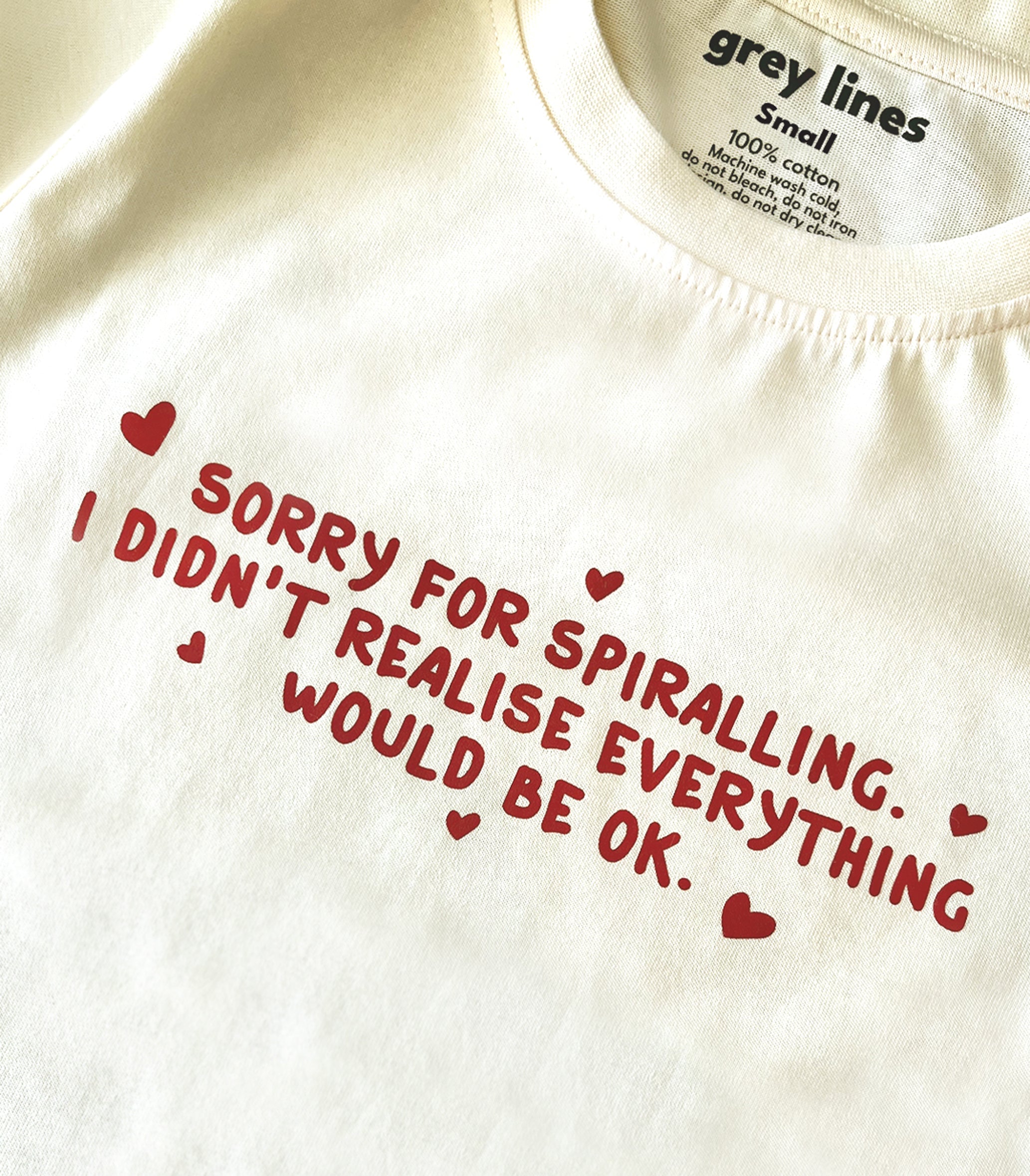 Sorry For Spiralling, I Didn't Realise Everything Would Be Okay Oversized Tee