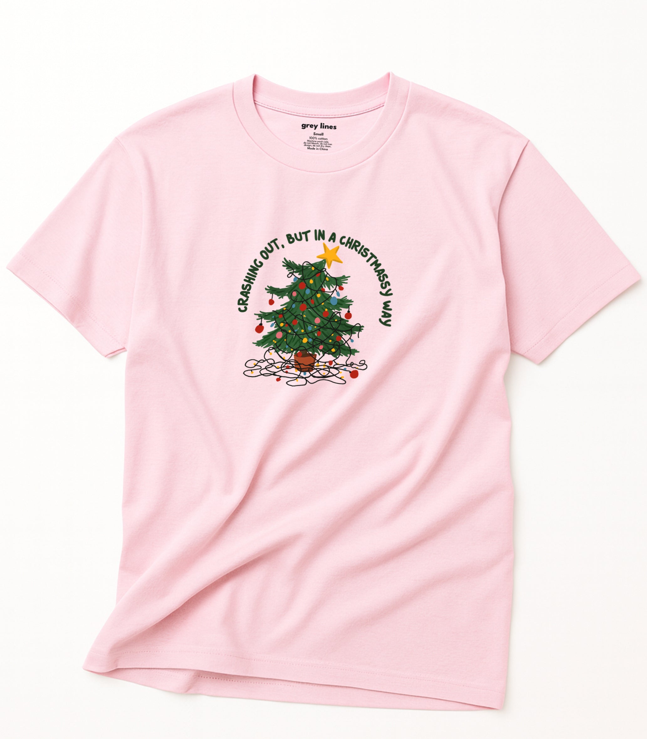 Crashing Out But In A Christmassy Way Oversized Tee