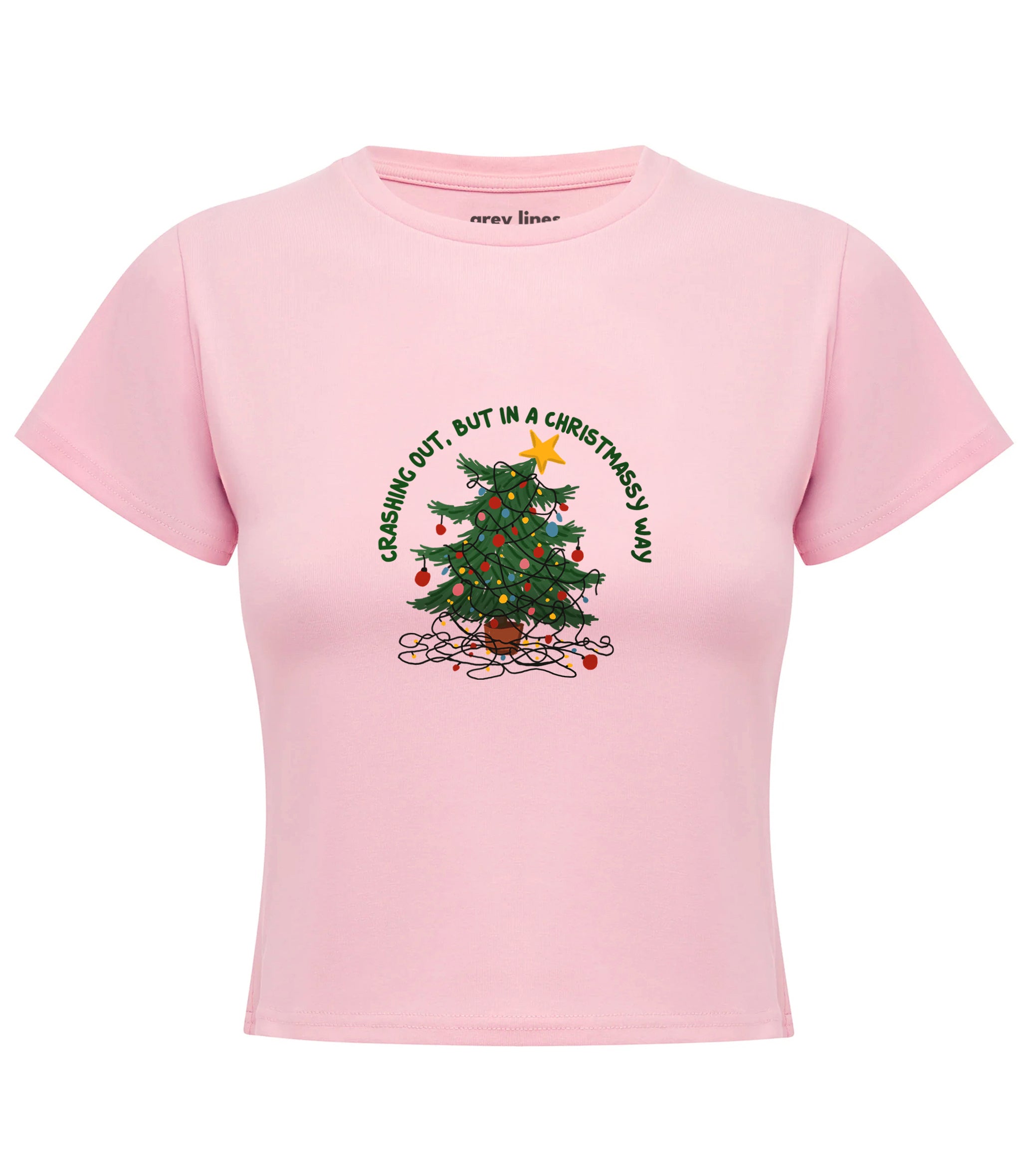 Crashing Out, But In A Christmassy Way Baby Tee