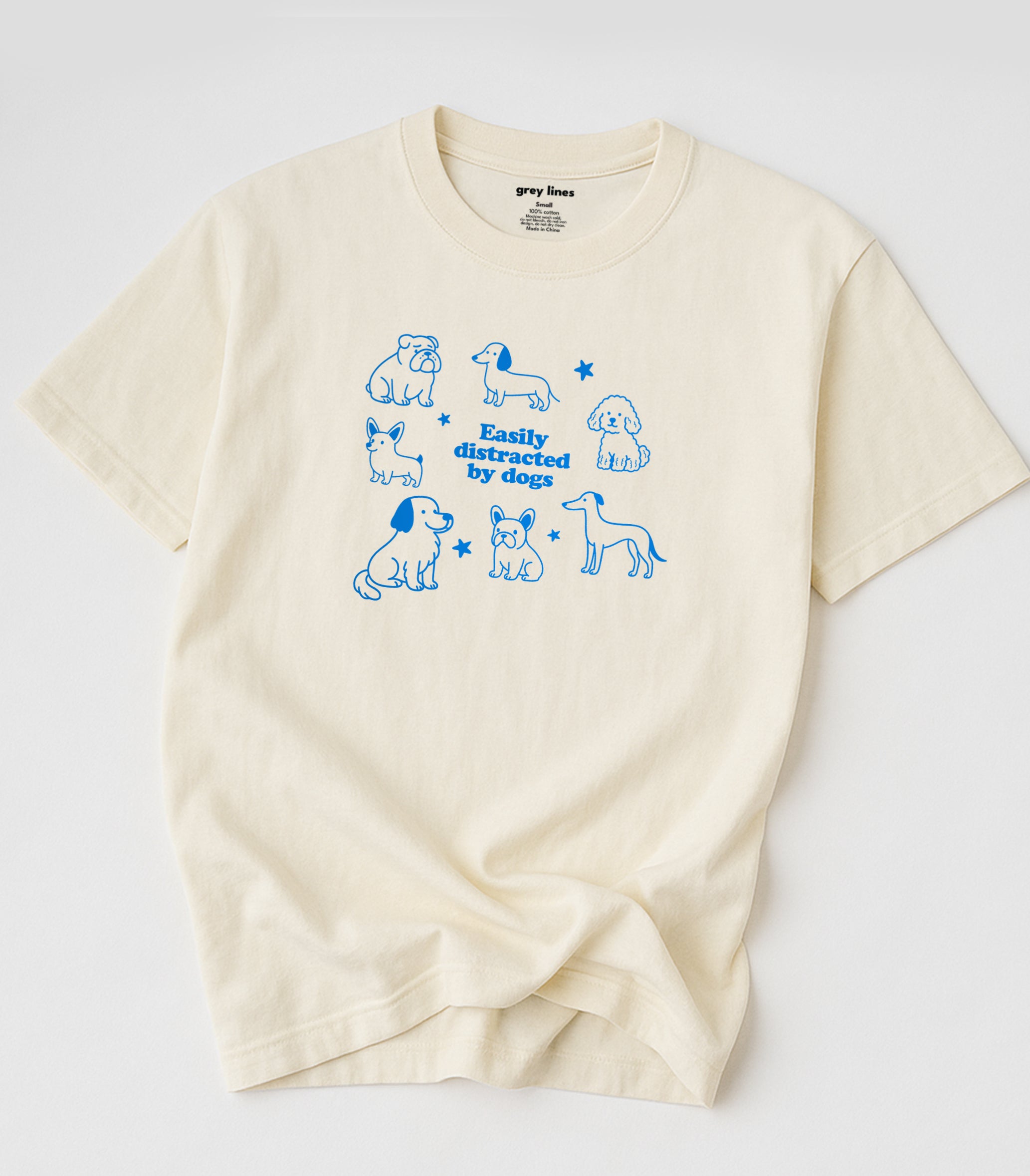Easily Distracted By Dogs Oversized Tee