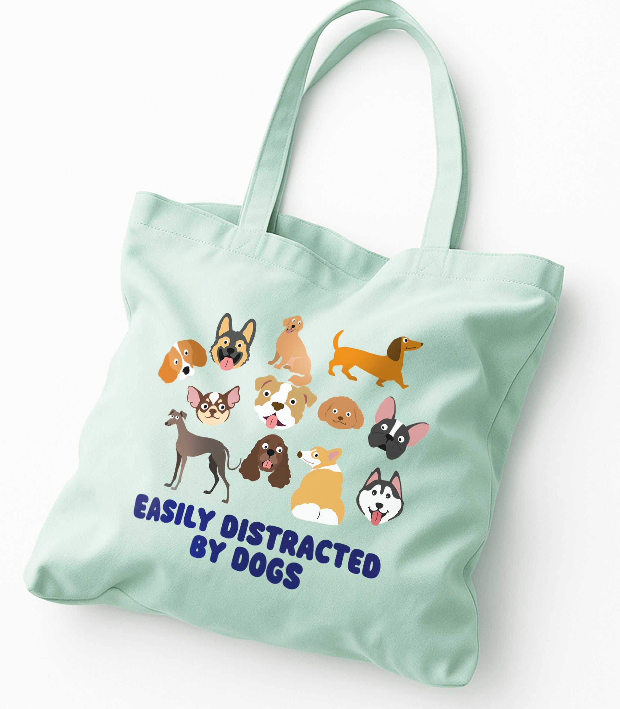 Easily Distracted By Dogs Tote Bag