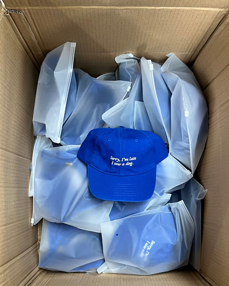 PRE-ORDER: Sorry I’m Late I Saw A Dog Cotton Hat (Shipping in 2-3 weeks). LESS THAN 20 LEFT!