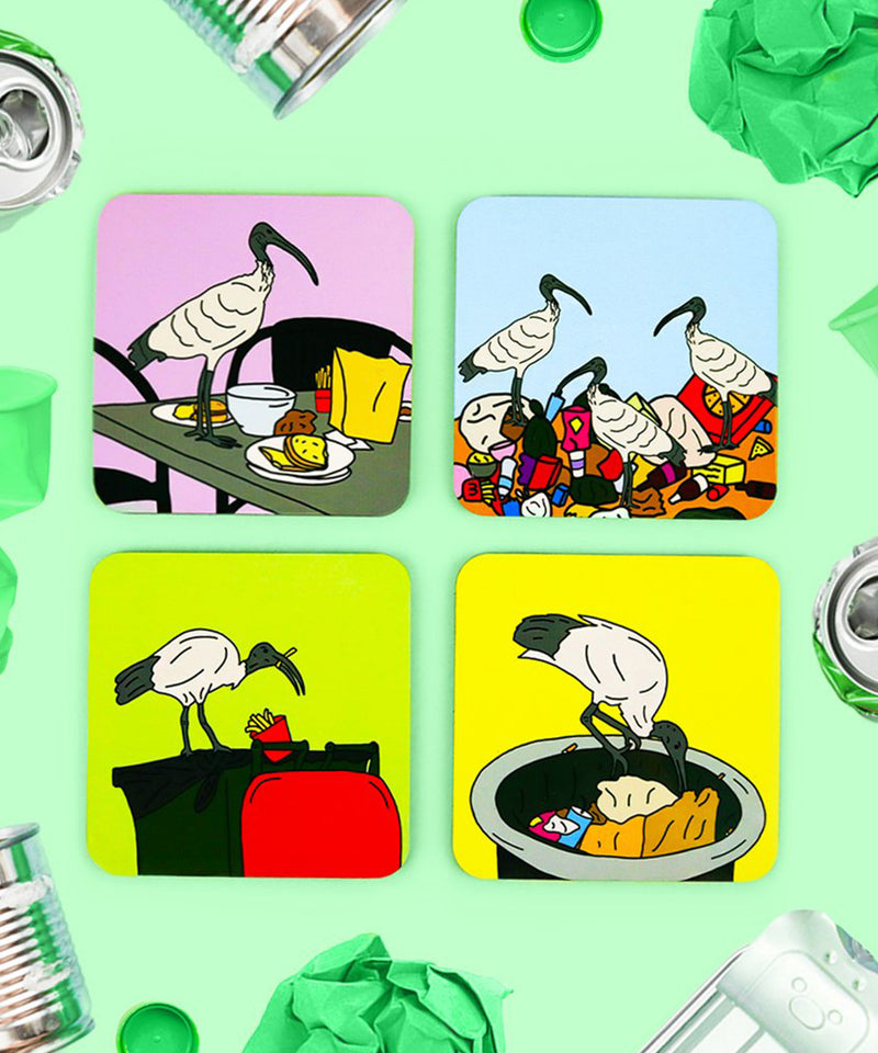 Bin Chicken Coaster Set