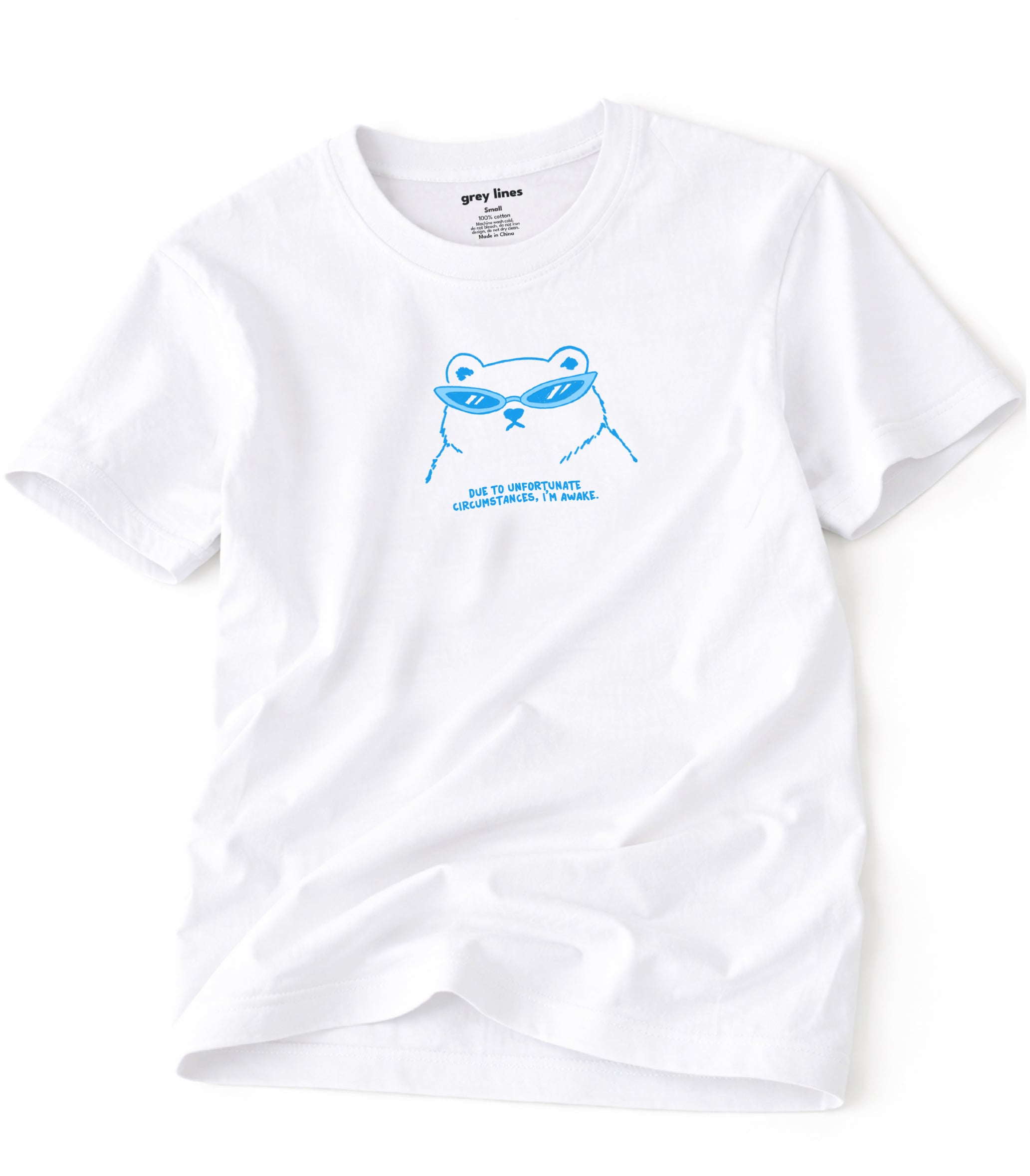 Due To Unfortunate Circumstances, I’m Awake. Oversized Tee