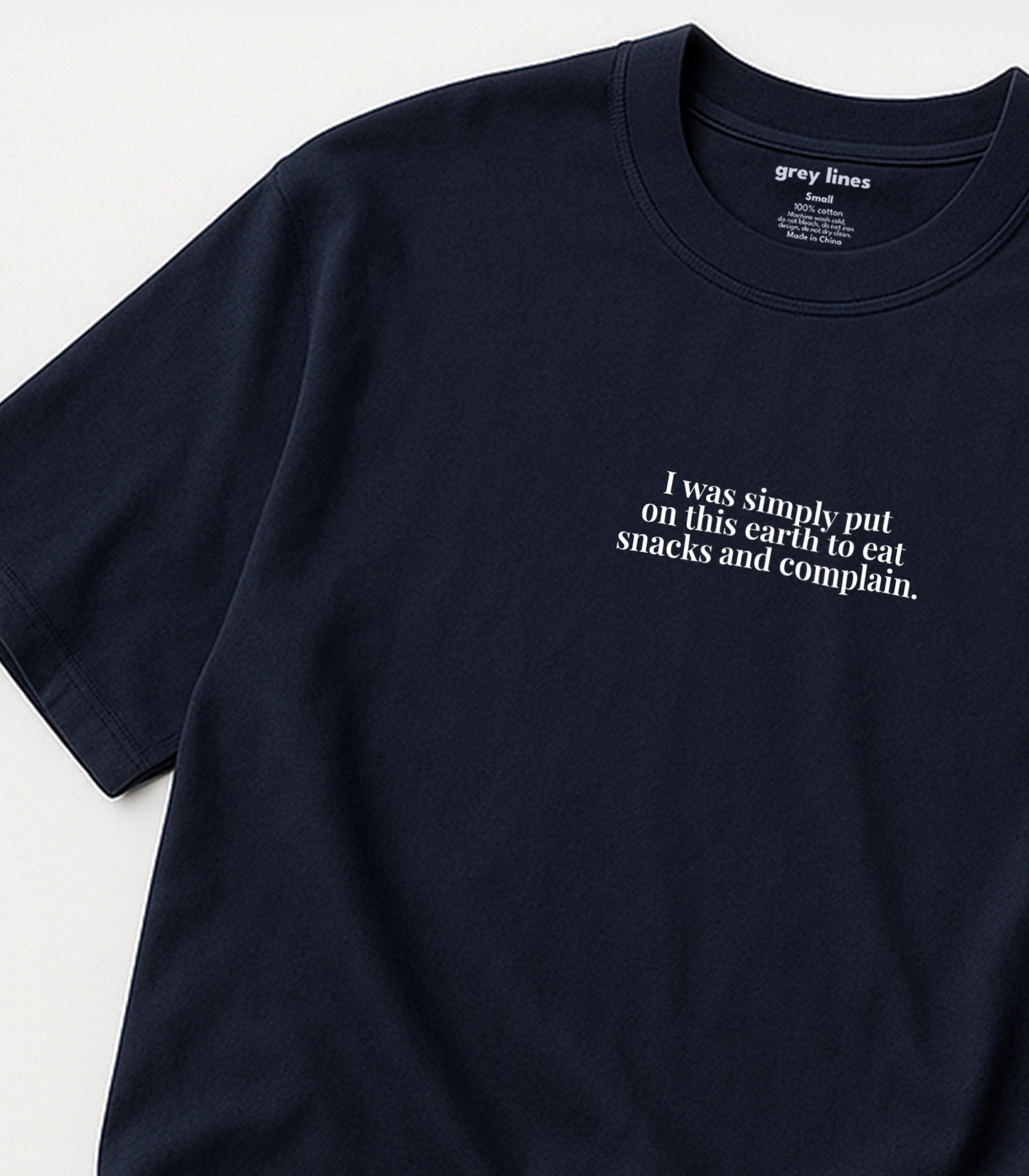 I Was Simply Put On This Earth To Eat Snacks And Complain Oversized Tee