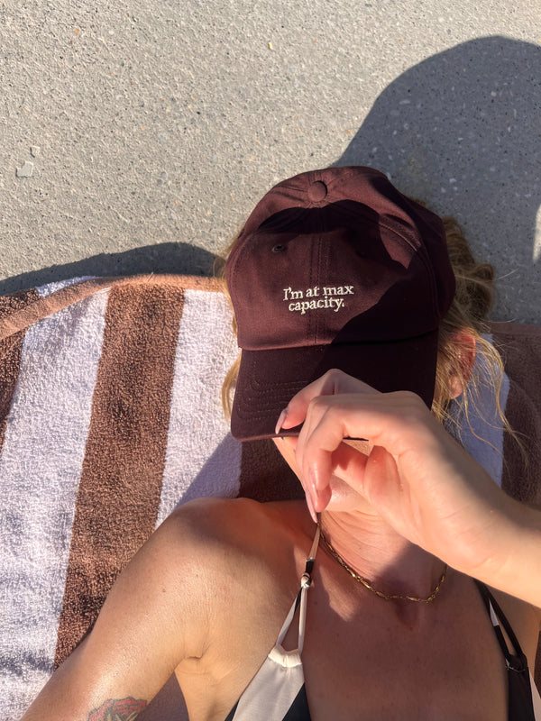 PRE-ORDER: I'm At Max Capacity Cotton Hat (Shipping in 1-2 weeks)