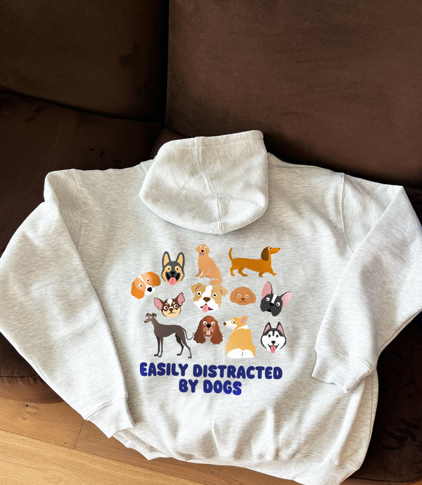 Easily Distracted By Dogs Oversized Hoodie