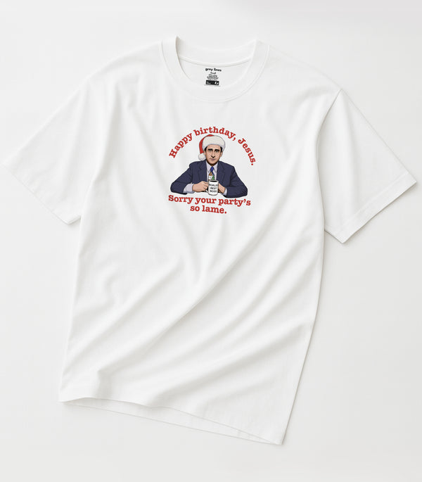 Happy Birthday Jesus. Sorry Your Party's So Lame Oversized Tee (Official The Office Merchandise)