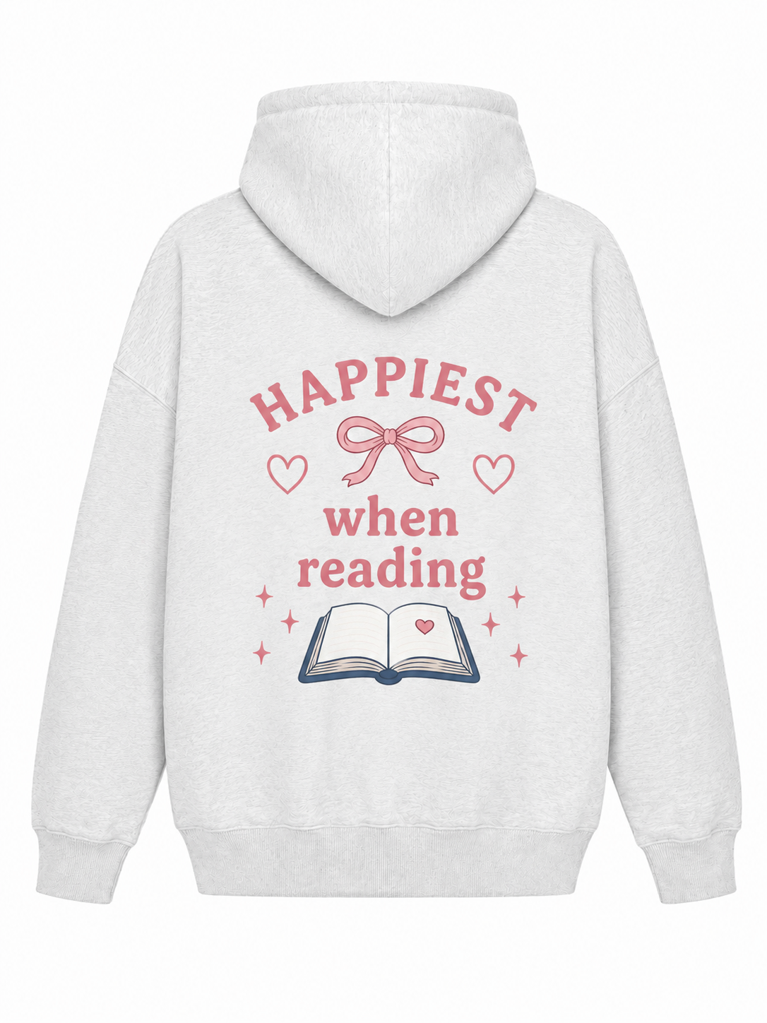 Happiest When Reading Oversized Hoodie