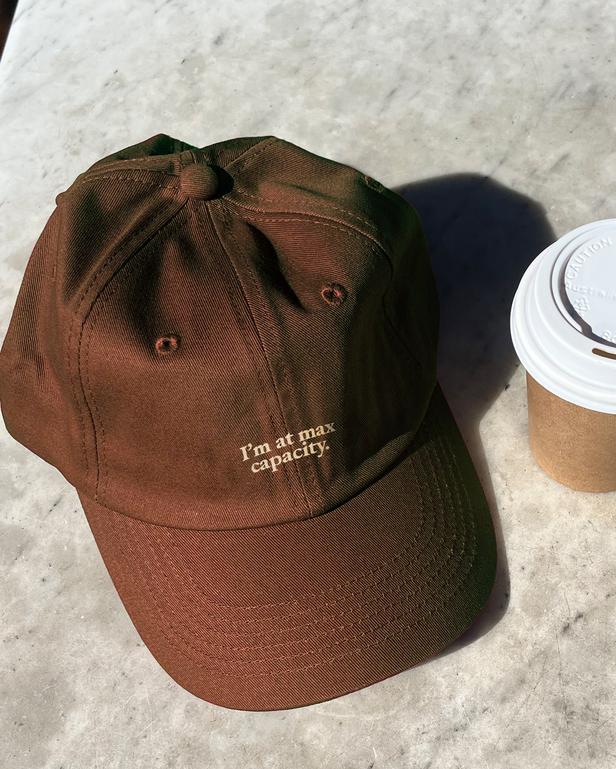 PRE-ORDER: I'm At Max Capacity Cotton Hat (Shipping in 2-3 weeks) LESS THAN 15 UNITS LEFT!