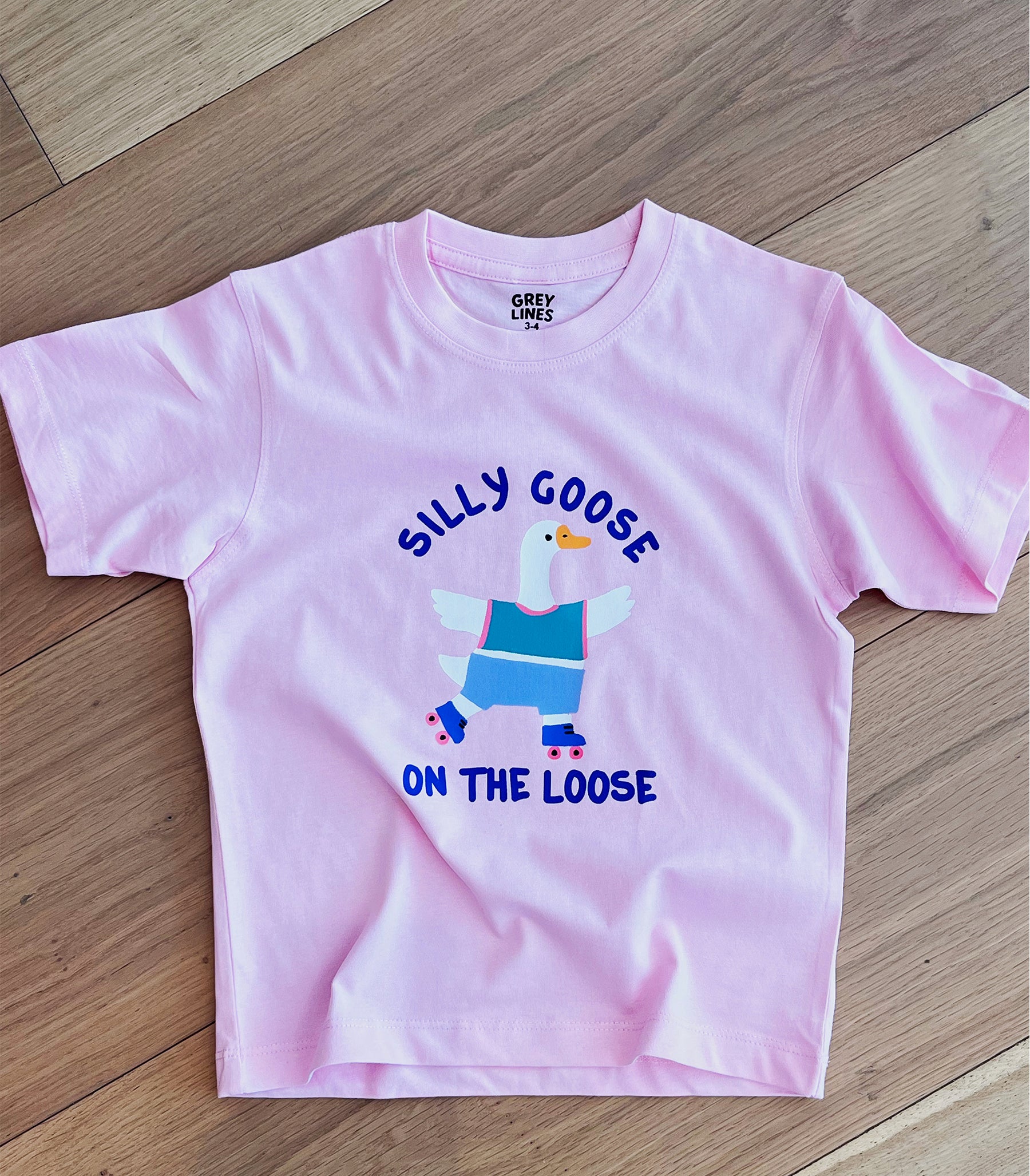 Silly Goose On The Loose Kids Tee (Pink colour) - LESS THAN 10 UNITS LEFT!