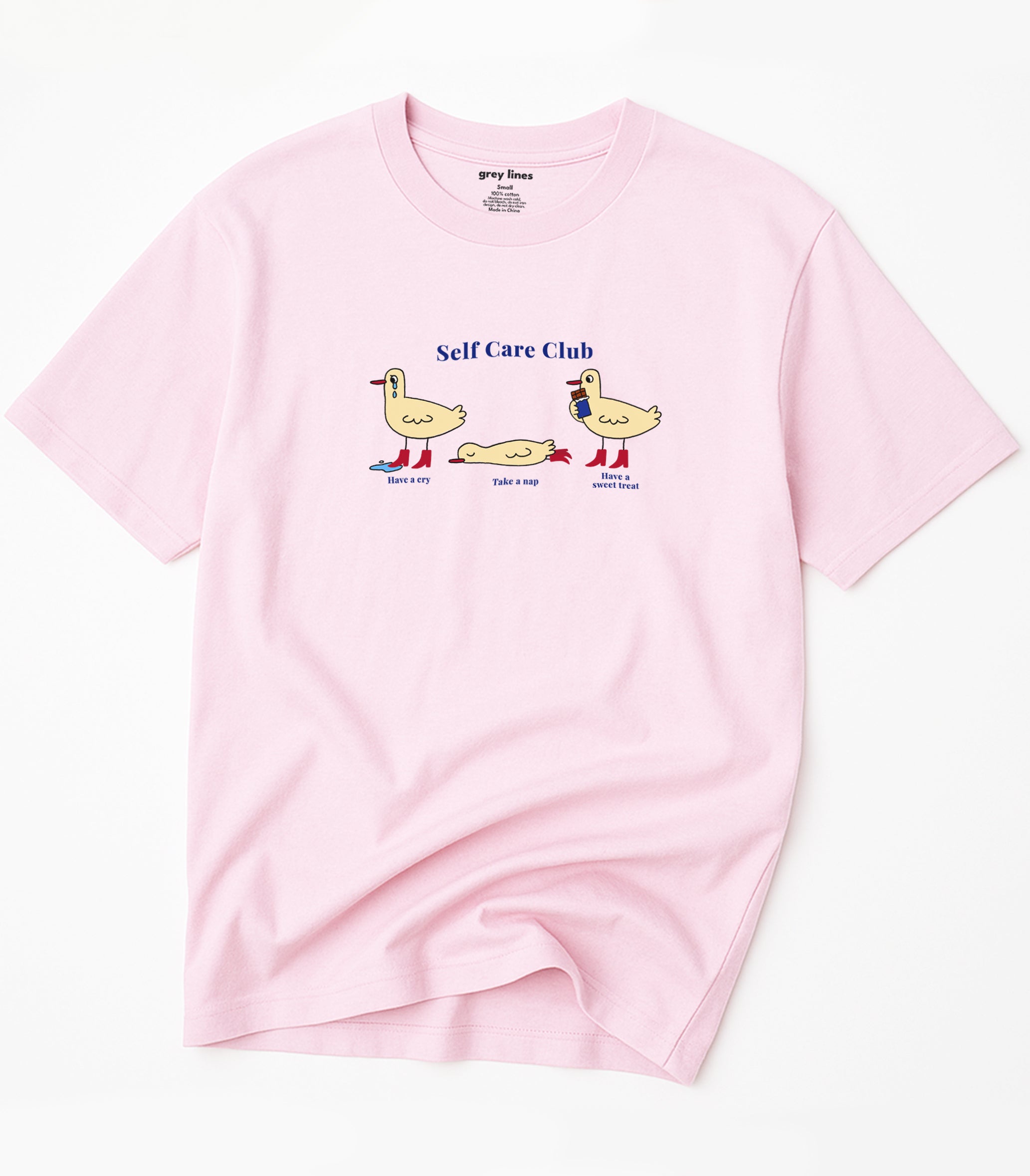 Self Care Club (Have A Cry, Take A Nap, Have A Sweet Treat) Oversized Tee