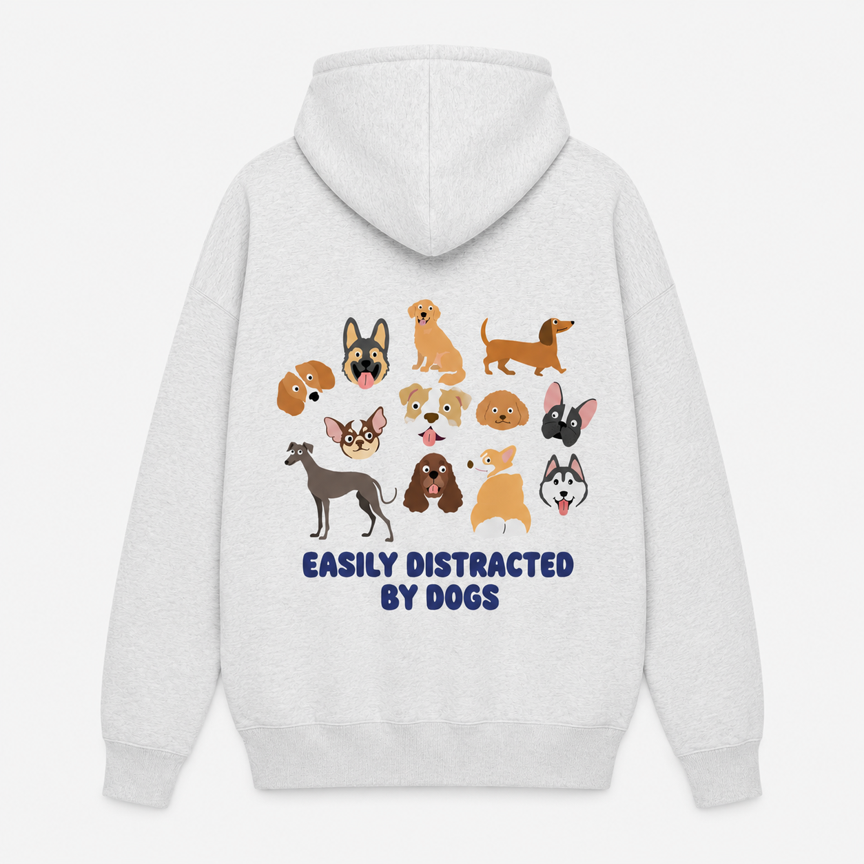 Easily Distracted By Dogs Oversized Hoodie