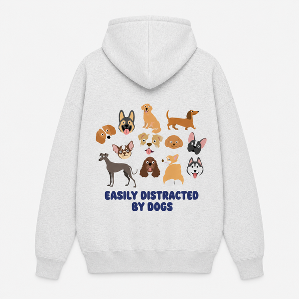 Easily Distracted By Dogs Oversized Hoodie