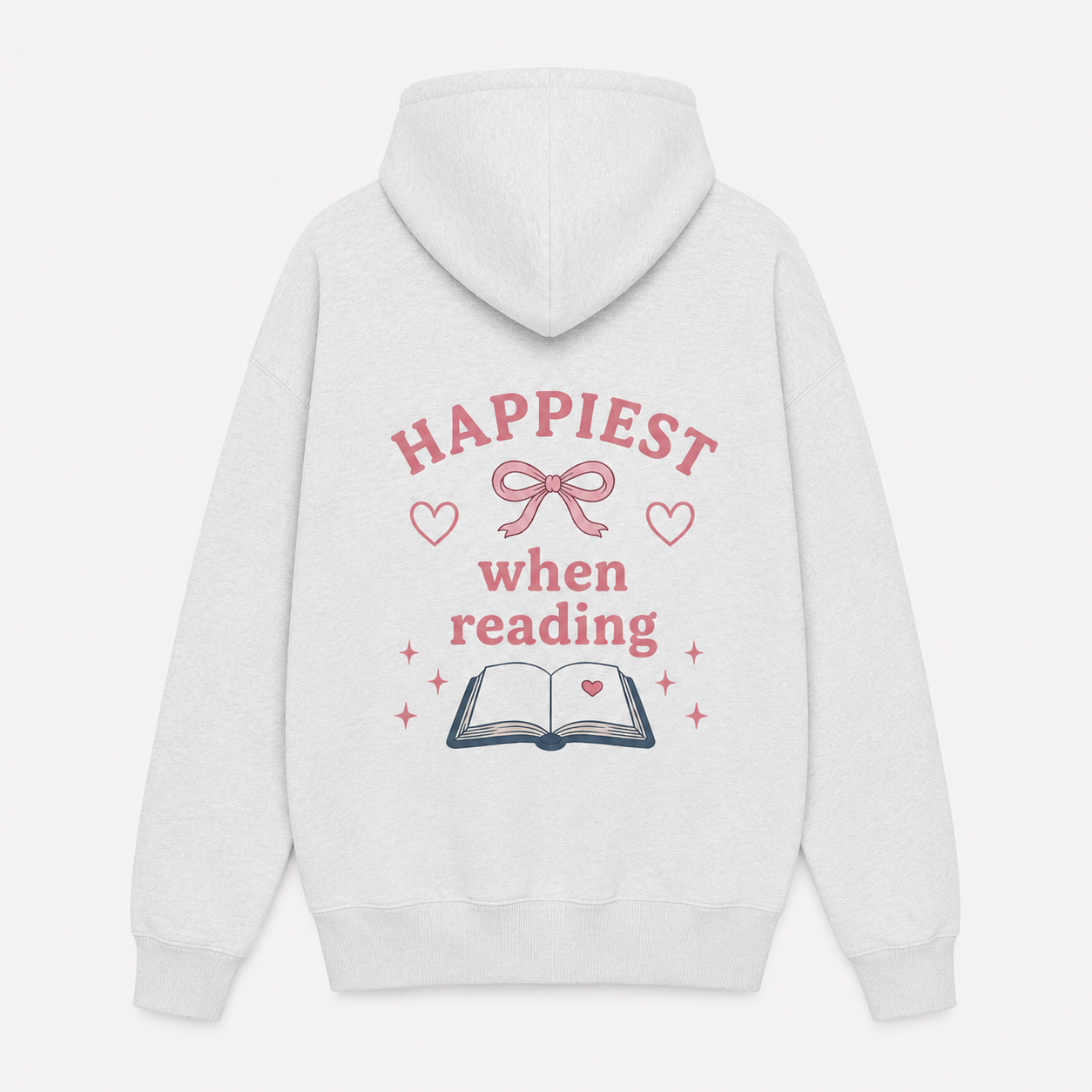 Happiest When Reading Oversized Hoodie