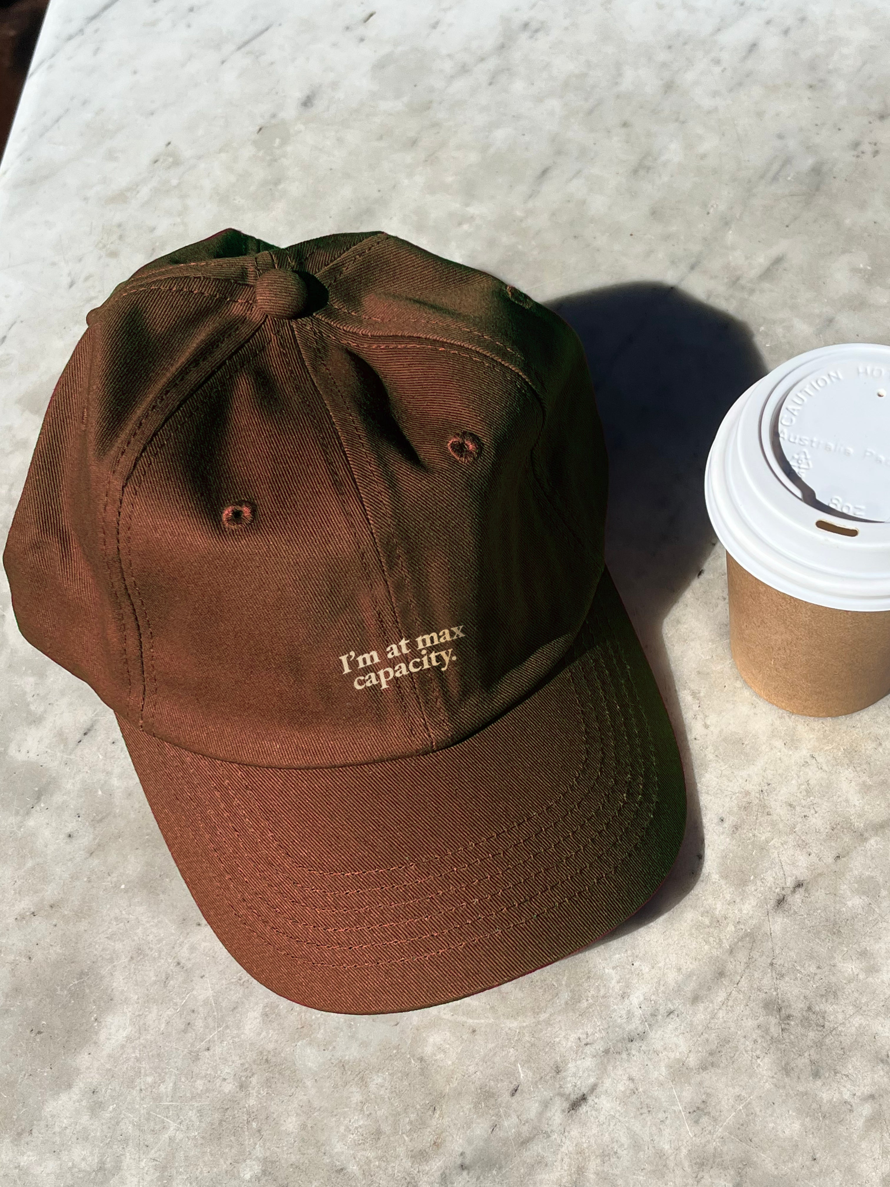 PRE-ORDER: I'm At Max Capacity Cotton Hat (Shipping in 2-3 weeks) LESS THAN 15 UNITS LEFT!