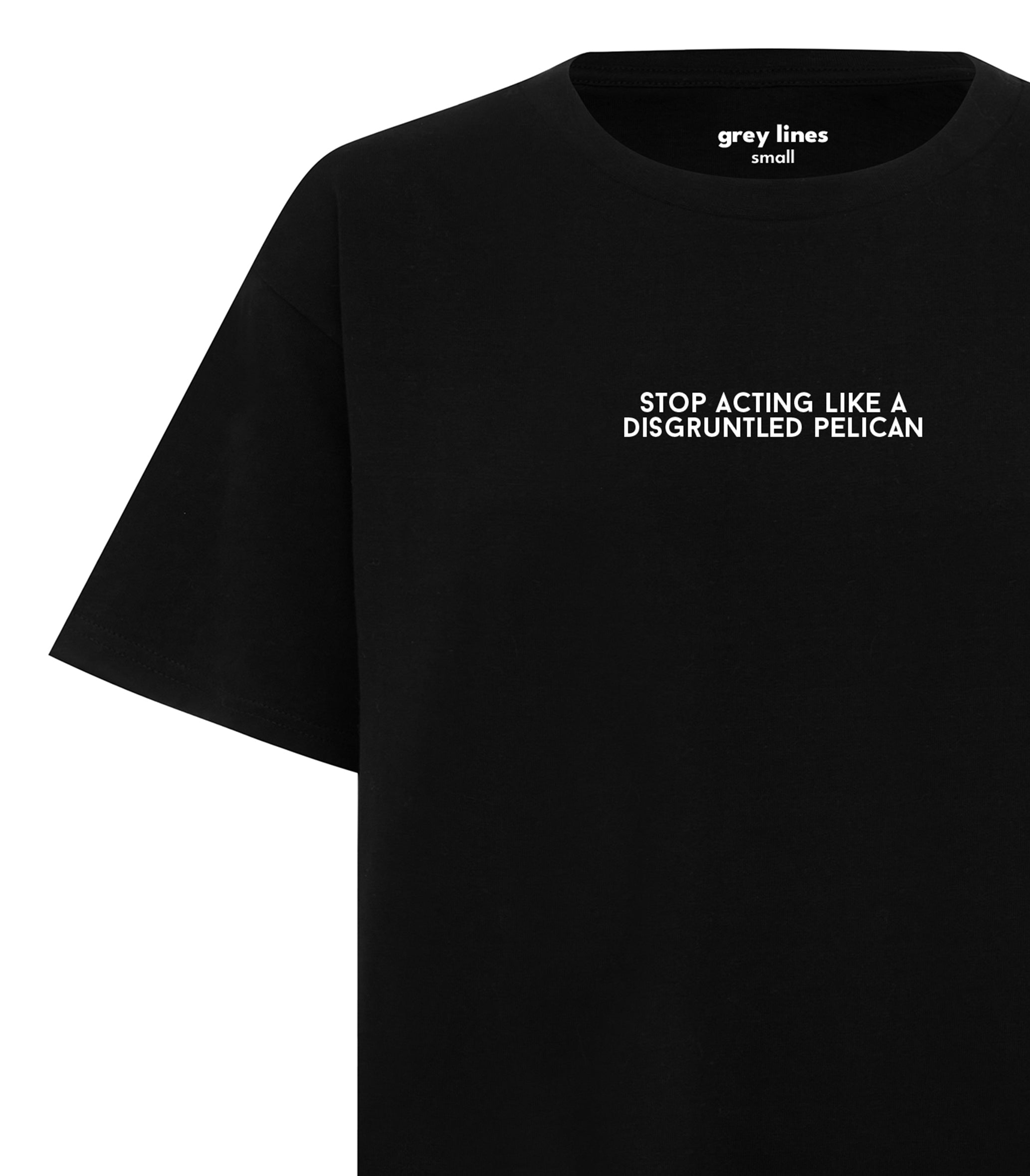 PRE-ORDER: Stop Acting Like A Disgruntled Pelican Unisex Tee (Shipping in 1-2 weeks)