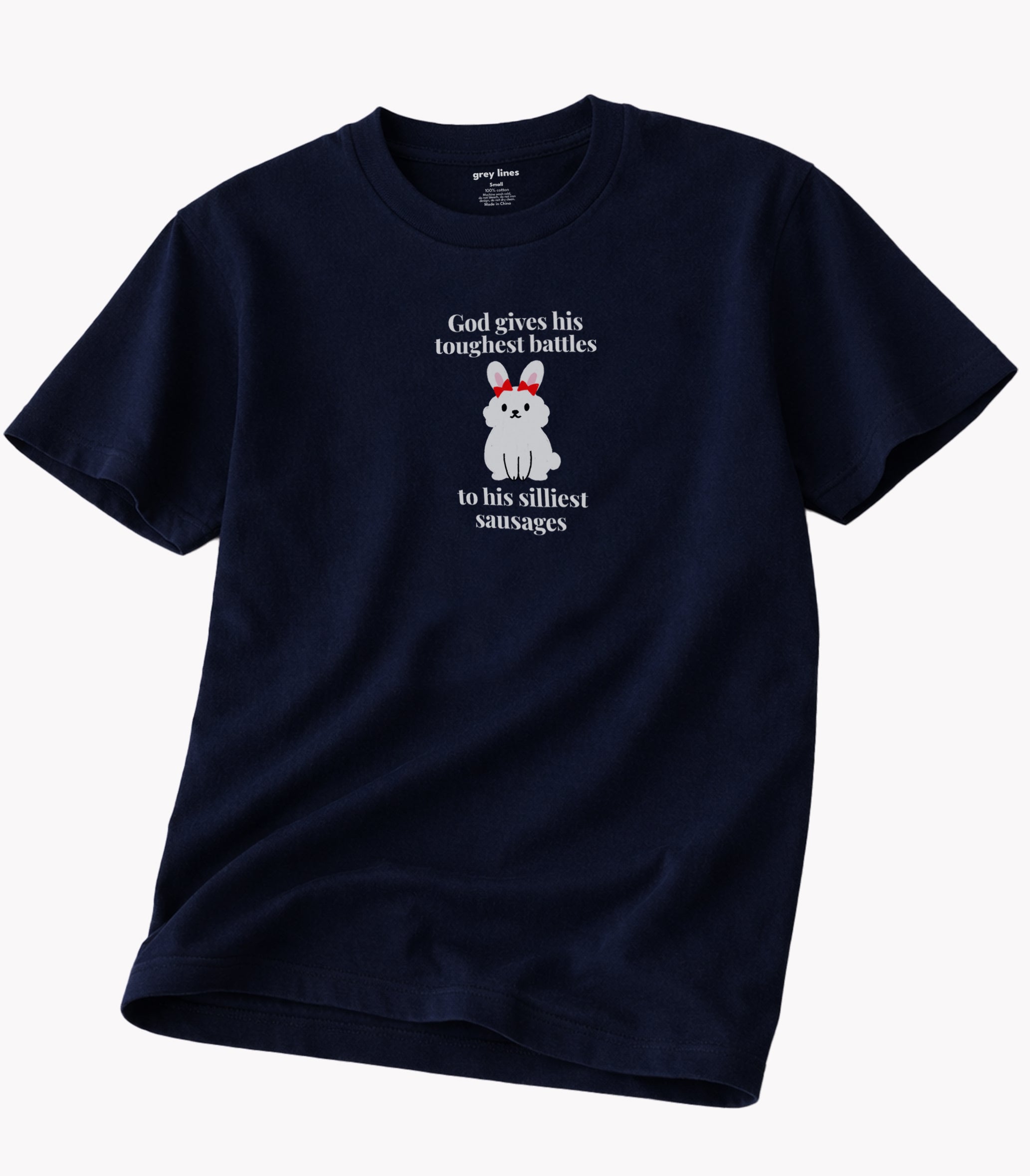 God Gives His Toughest Battles To His Silliest Sausages Oversized Tee
