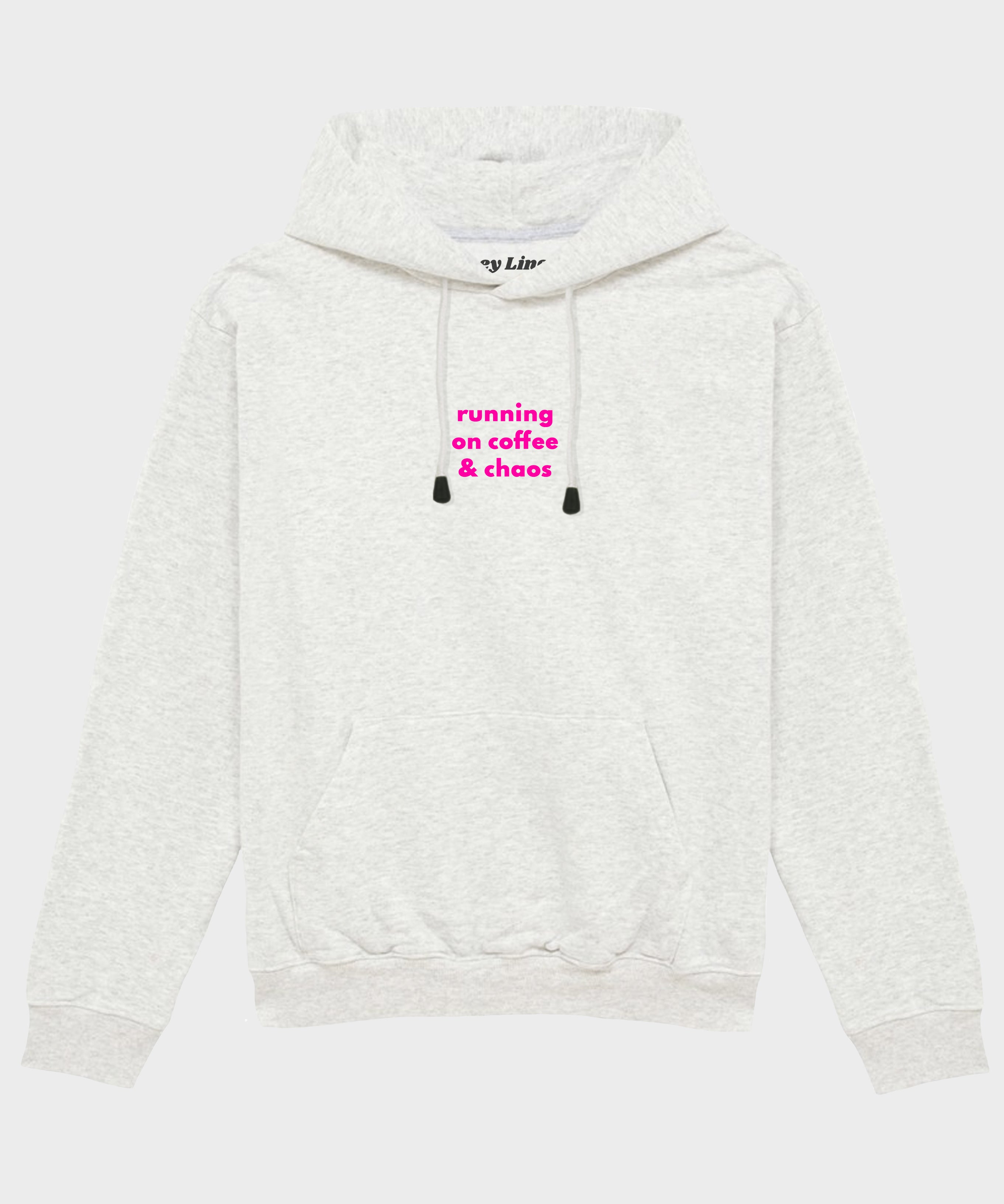 running on coffee & chaos oversized hoodie