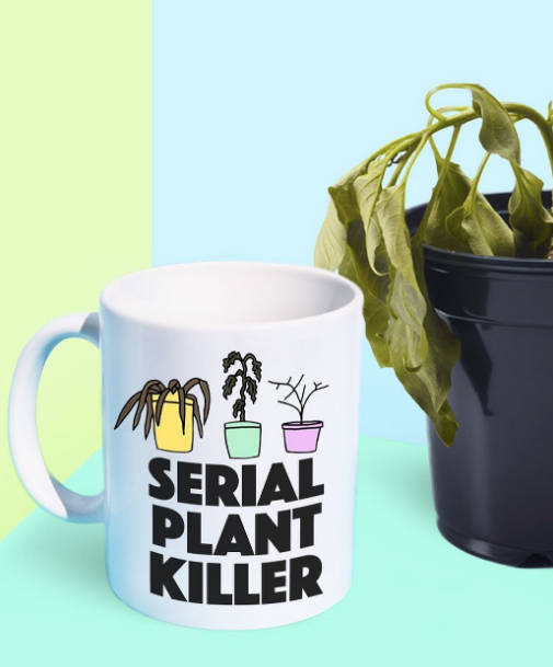 serial plant killer coffee mug