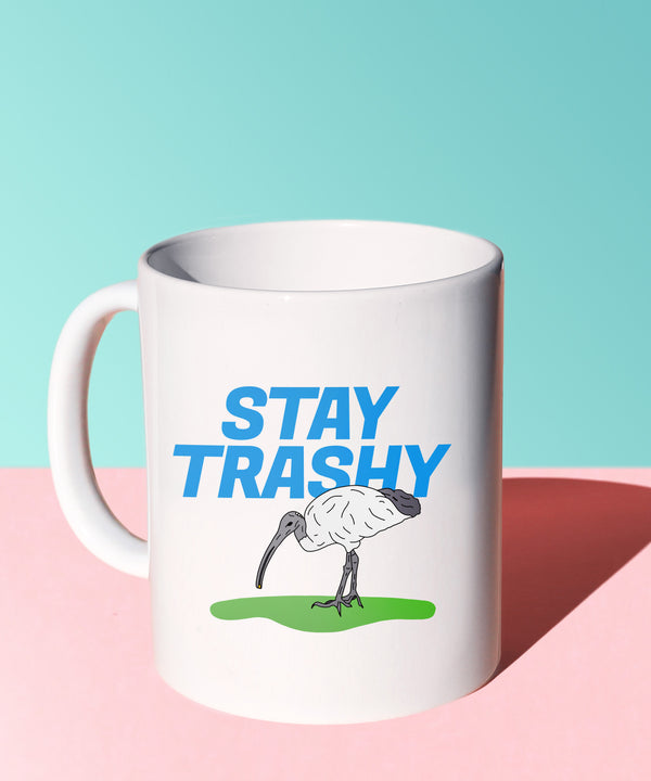 stay trashy coffee mug