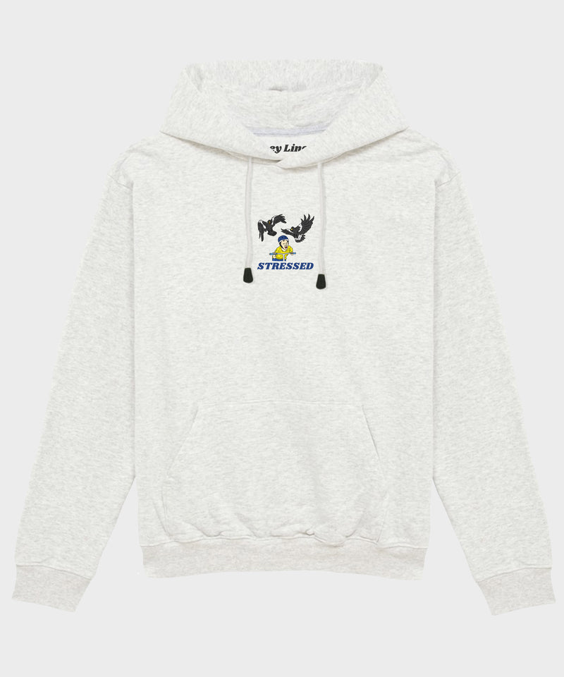 stressed magpie oversized hoodie