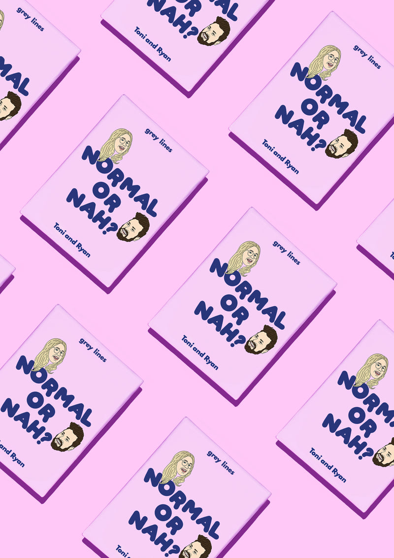 toni and ryan x grey lines: normal or nah party card game